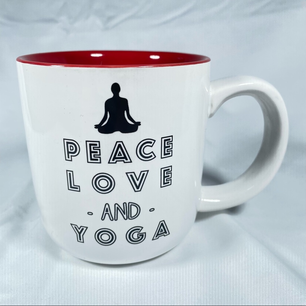 10 Strawberry Street Coffee Mug “PEACE LOVE and YOGA"